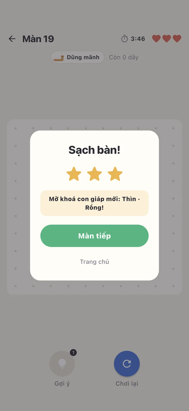 Sạch bàn, mở khoá con giáp mới
